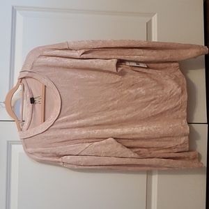Free People pink brushed velvet top size M